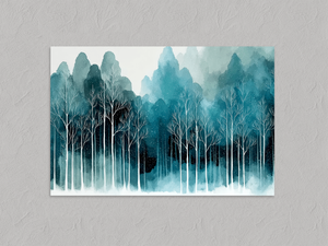 Silent Canopy – Minimalist Tree Wall Art, unframed print with no border
