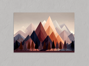 Twilight Ember – Mountain Wall Art Print, unframed print with no border