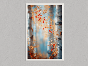 Whispers of the Birch – Birch Forest Wall Art, unframed print with a white border