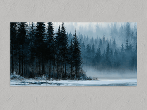 Winter Stillwater – Winter Forest Wall Art Print, unframed print with no border