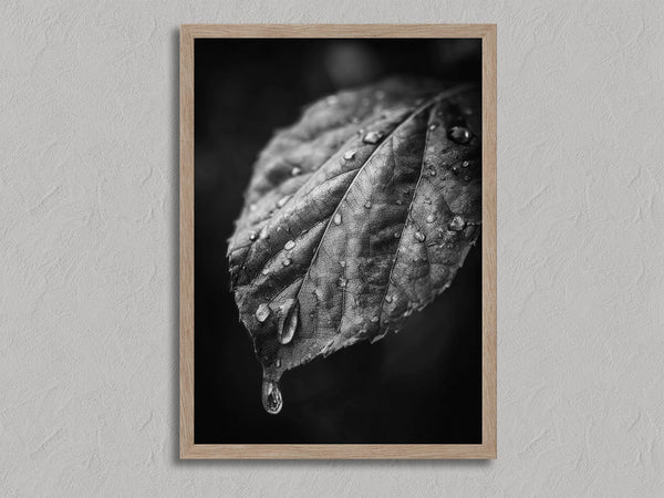 After Rain shown in an oak frame without a border or mount.