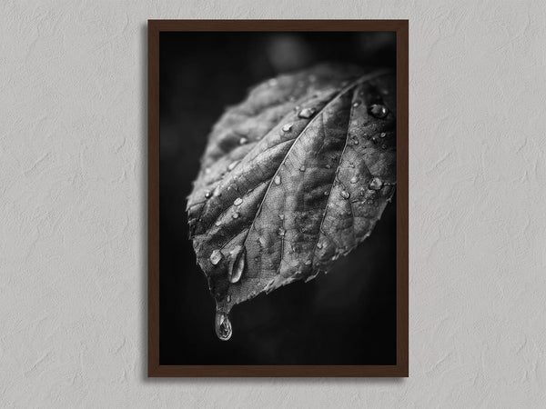 After Rain shown in a walnut frame without a border or mount.
