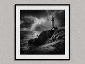 Storm Signal shown in a black frame with a white border or mount.
