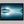 Blue Mirror shown in a black frame without a border or mount.