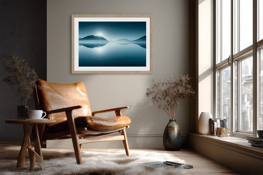 Blue Mirror – Mountain Lake Wall Art Print