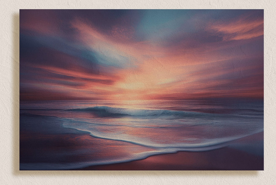 Eternal Sunset – Cuadro en lienzo de atardecer en la playa