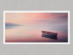 Mooring at Dusk shown as an unframed print with a white border.