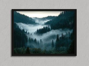 Shadowed Valley shown in a black frame without a border or mount.