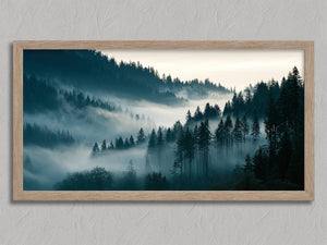 Valley Drift shown in an oak frame without a border or mount.