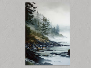 Mistbound Shore shown as an unframed print without a border.