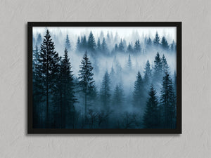 Northern Veil shown in a black frame without a border or mount.