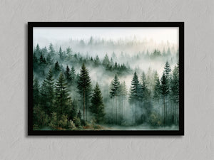 Woodland Veil shown in a black frame without a border or mount.