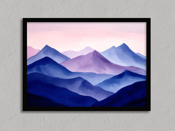 Violet Ranges shown in a black frame without a border or mount.