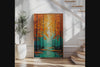 Minimalist autumn wall art styled in a calm neutral interior