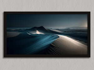 Shadowline Dunes shown in a black frame without a border or mount.