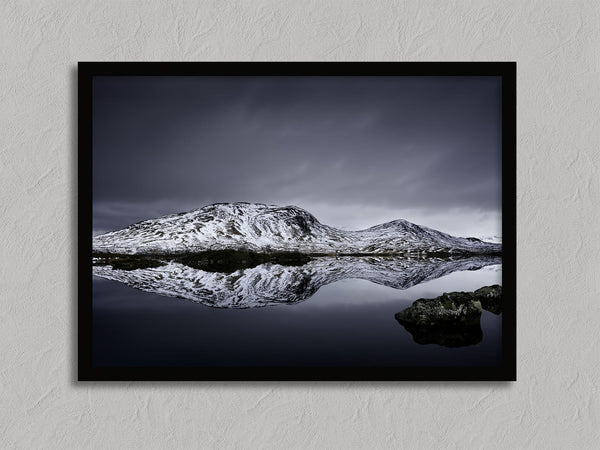 Silent Mirror shown in a black frame without a border or mount.
