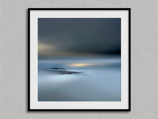 Low Tide Light shown in a black frame with a white border or mount.