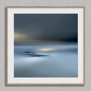 Low Tide Light shown in an oak frame with a white border or mount.