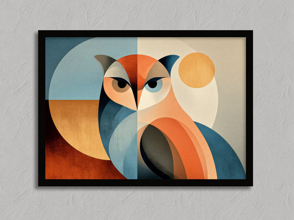 Sunlit Vigil shown in a black frame without a border or mount.