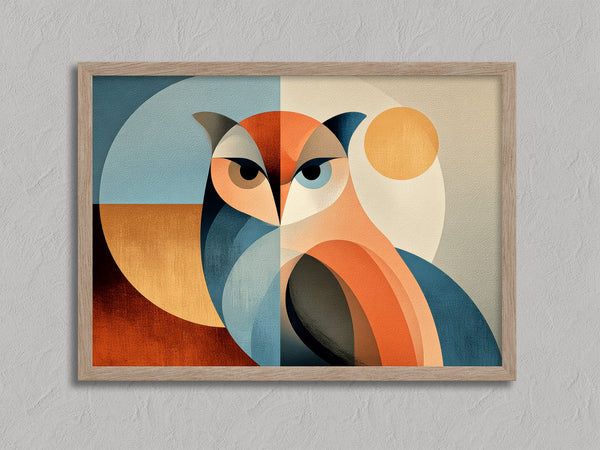 Sunlit Vigil shown in an oak frame without a border or mount.