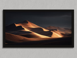 Ember Dunes shown in a black frame without a border or mount.