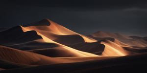 Ember Dunes – Desert Landscape Wall Art Print, unframed print with no border