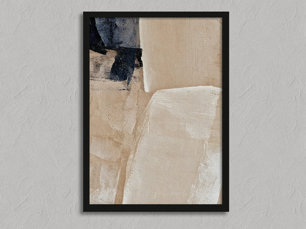 Quiet Geometry shown in a black frame without a border or mount.