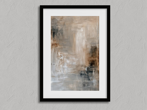 Quiet Layers II shown in a black frame with a white border or mount.