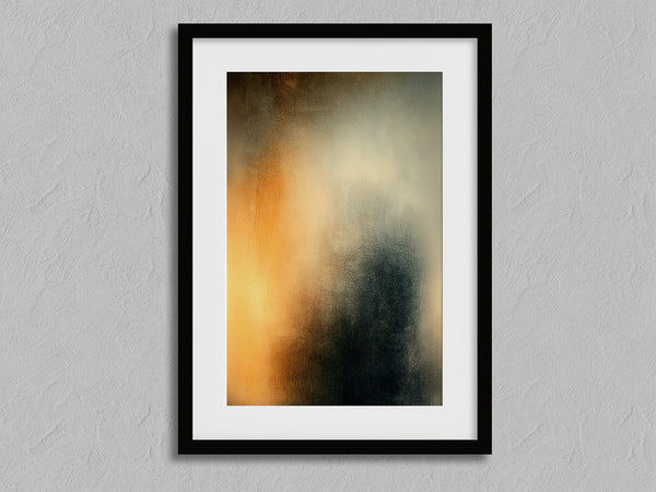 Copper Veil shown in a black frame with a white border or mount.