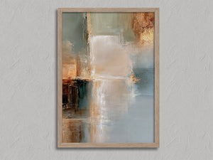 Copper Shore shown in an oak frame without a border or mount.