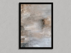 Quiet Layers I shown in a black frame without a border or mount.