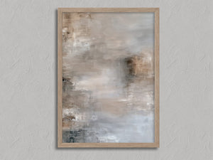 Quiet Layers I shown in an oak frame without a border or mount.