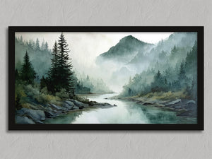 Stillwater Hollow shown in a black frame without a border or mount.