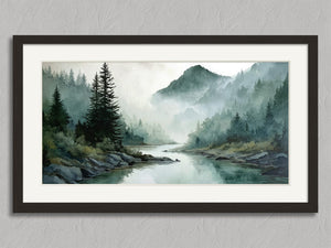 Stillwater Hollow shown in a black frame with a white border or mount.