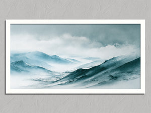 Blue Ridge Vale shown in a white frame without a border or mount.